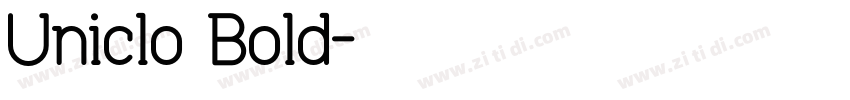 Uniclo Bold字体转换